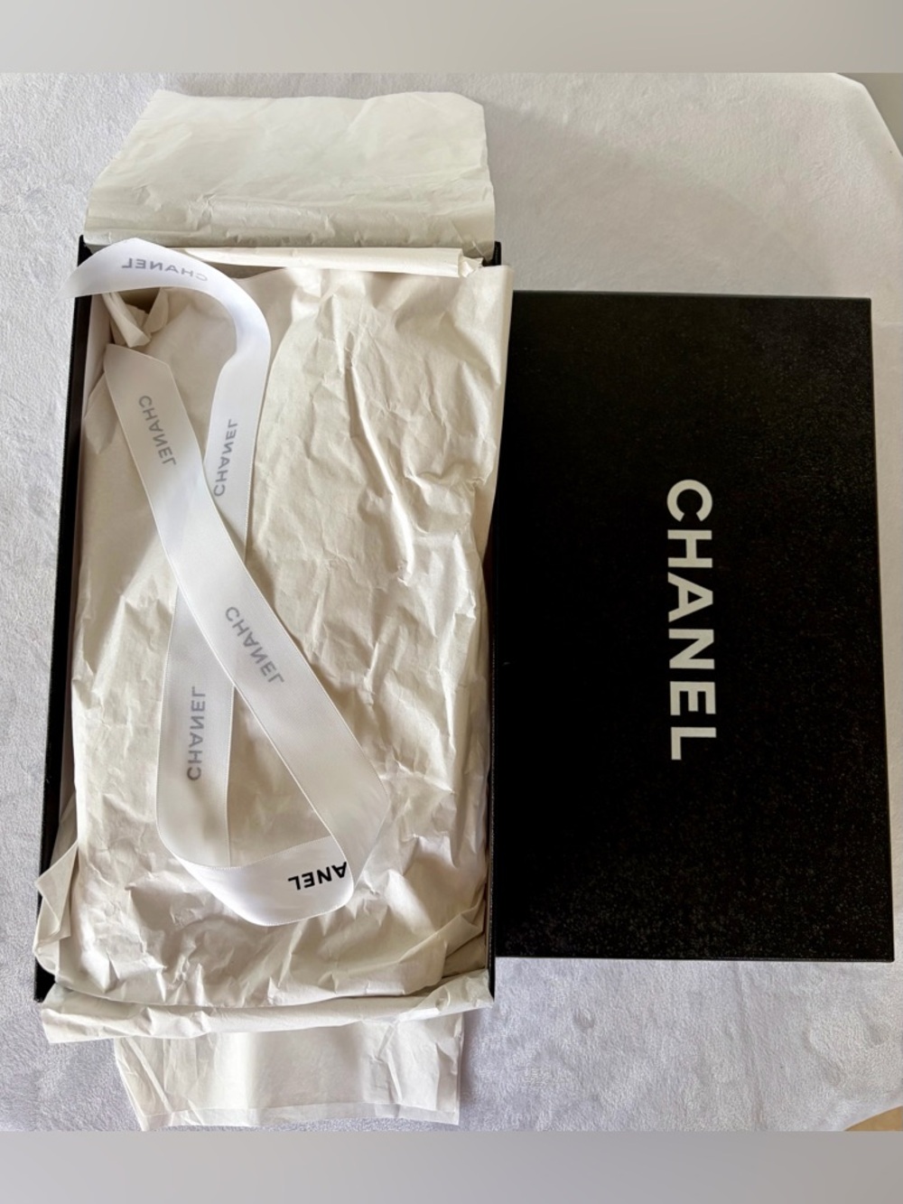 CHANEL Matelasse Leather Block Heel Slides, Camelia w/CCs,box, cream, 36.5C - Picture 16 of 16